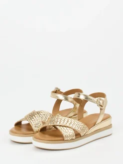 – Keilsandalette aus Flechtleder farben*Andrea Sabatini New