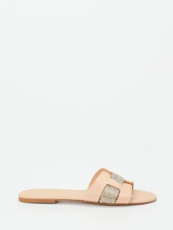 Damen Andrea Sabatini – Pantolette aus Kalbleder Nude-Rosa