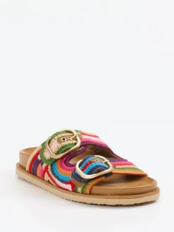 Damen Andrea Sabatini – Pantolette aus gehäkeltem Textil color