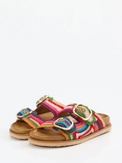 Damen Andrea Sabatini – Pantolette aus gehäkeltem Textil color