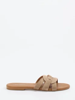 Damen Andrea Sabatini – Pantolette aus Veloursleder Sandbeige