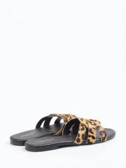 Damen Andrea Sabatini – Pantolette aus Fell mit Leoprint