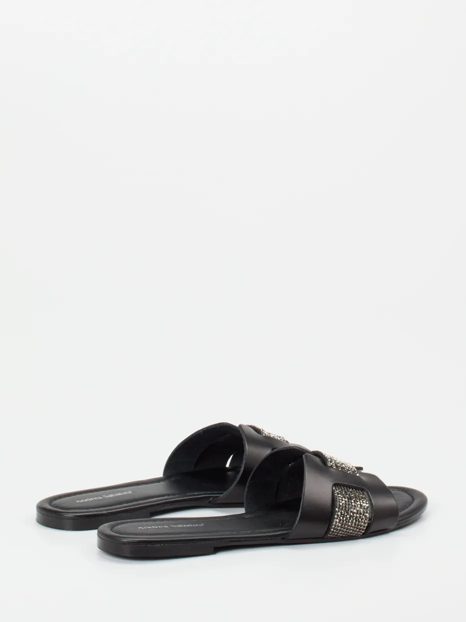 – Pantolette aus Kalbleder mit Strass*Andrea Sabatini Best