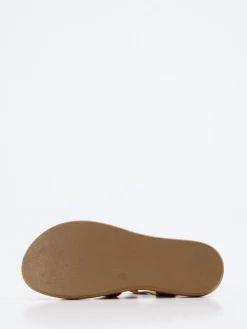 Damen Andrea Sabatini – Plateau-Sandalen aus Kalbleder cognac