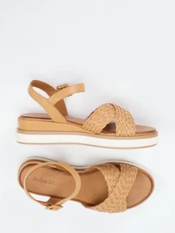 Damen Andrea Sabatini – Plateausandalen aus Flechtleder