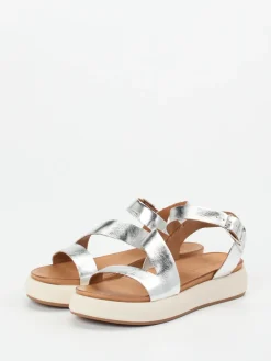 – Plateau-Sandalen aus Metallicleder*Andrea Sabatini Discount