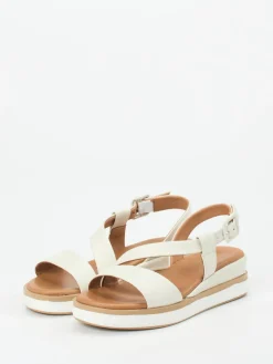 Damen Andrea Sabatini – Plateau-Sandale aus Leder cremeweiß