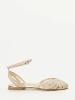 Damen Andrea Sabatini – Riemchensandalen aus Metallicleder