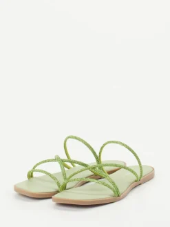 – Riemchensandale aus Metallicleder Pastell*Andrea Sabatini New