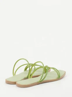 – Riemchensandale aus Metallicleder Pastell*Andrea Sabatini New