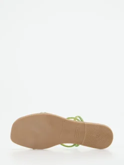 – Riemchensandale aus Metallicleder Pastell*Andrea Sabatini New