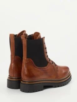 Damen Andrea Sabatini – Schnürboots aus Kalbleder cognac