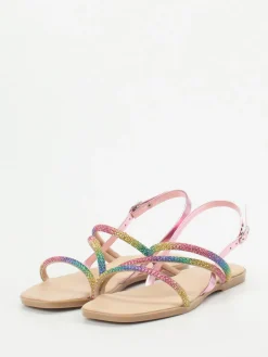 Damen Andrea Sabatini – Zehentrenner-Sandale aus Metallicleder color