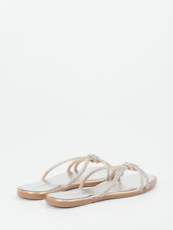 – Zehentrenner aus Metallicleder*Andrea Sabatini Outlet