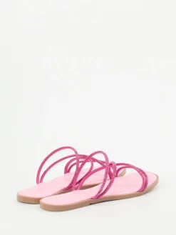 Damen Andrea Sabatini – Zehentrenner aus Metallicleder