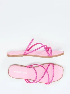 Damen Andrea Sabatini – Zehentrenner aus Metallicleder