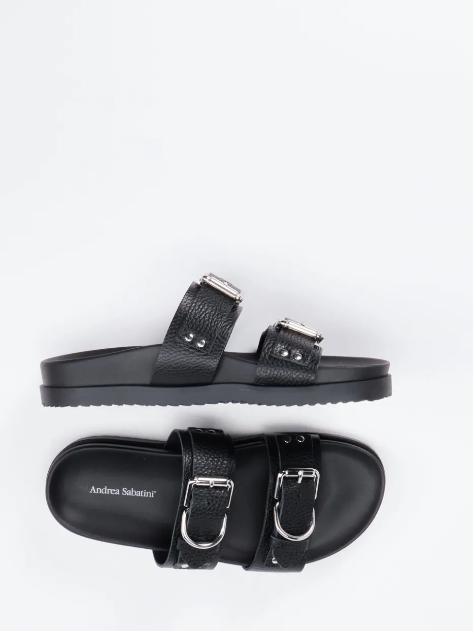 – Zweiriemer-Pantolette aus Hirschleder*Andrea Sabatini Online