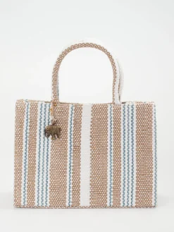 – Shopper aus Textil in Streifenstruktur*ANOKHI Discount