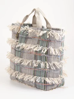 Damen ANOKHI – Shopper aus Textil mit Fransenbesatz