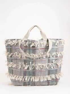 Damen ANOKHI – Shopper aus Textil mit Fransenbesatz