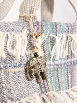 Damen ANOKHI – Shopper aus Textil mit Fransenbesatz