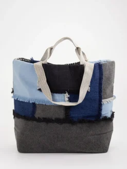 Damen ANOKHI – Shopper aus Textil im Patchwork-Design