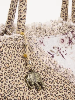 Damen ANOKHI – Shopper aus Textil mit Animal-Patchwork