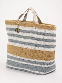 – Shopper aus Textil im Streifen-Design*ANOKHI Outlet