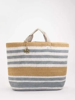 – Shopper aus Textil im Streifen-Design*ANOKHI Outlet