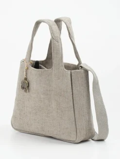 Damen ANOKHI – Shopper aus Textil in Steingrau