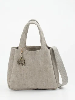 Damen ANOKHI – Shopper aus Textil in Steingrau