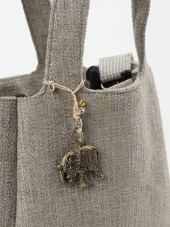 Damen ANOKHI – Shopper aus Textil in Steingrau