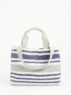 – Strandtasche aus Textil in Häkeloptik*ANOKHI Clearance