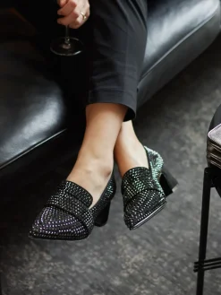 – Loafer-Pumps aus Metallicleder*Apepazza Best