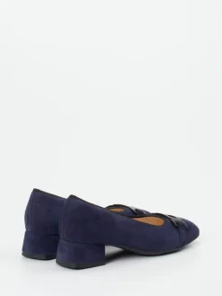 Damen Ara – Blockabsatz-Pumps aus Veloursleder Dunkel