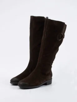 – Kniehohe Stiefel aus Veloursleder Dunkel*Ara Discount