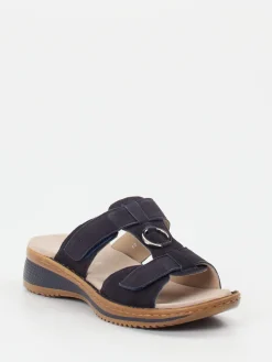 Damen Ara – Komfort-Pantolette aus Veloursleder Dunkel