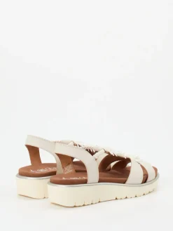 – Komfortsandale aus geprägtem Leder creme*Ara Clearance