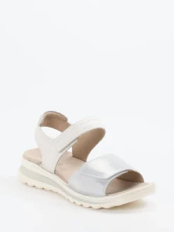 Damen Ara – Komfortsandale aus Kalbleder und Metallicleder