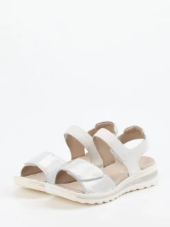 Damen Ara – Komfortsandale aus Kalbleder und Metallicleder