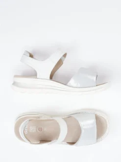 Damen Ara – Komfortsandale aus Kalbleder und Metallicleder