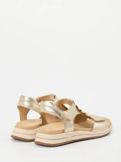 Damen Ara – Komfortsandale aus Metallicleder farben