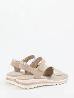 Damen Ara – Komfortsandale aus Metallicleder