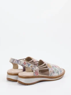 – Komfortsandalen aus geprägtem Leder color*Ara Hot