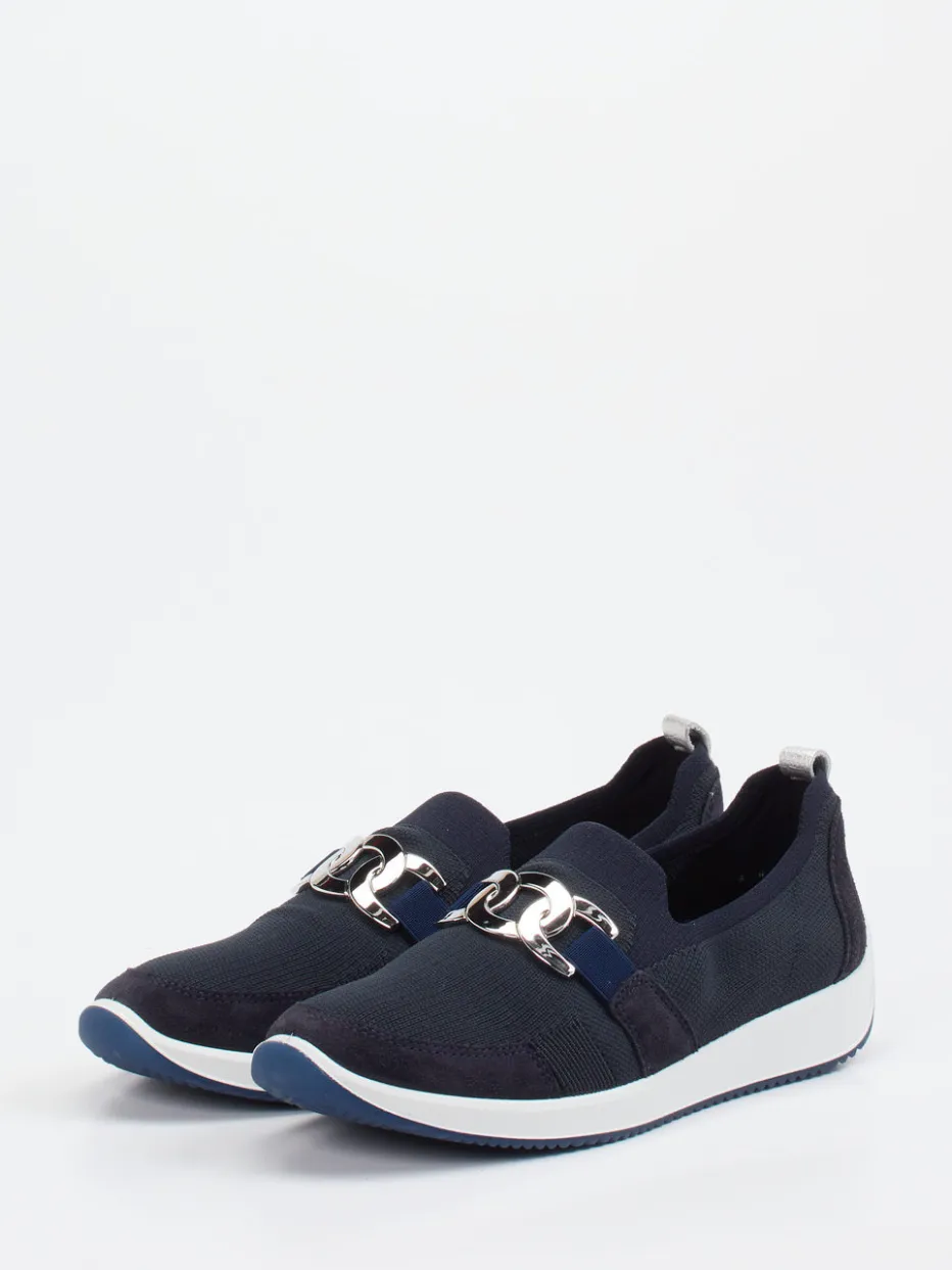 Damen Ara – Komfort-Slipper aus Stretch und Veloursleder