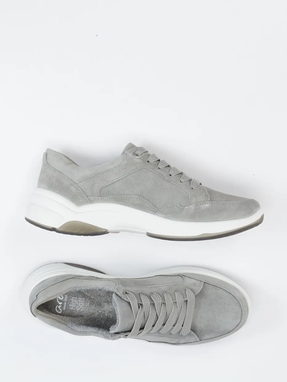 – Komfort-Sneaker aus Veloursleder hellgrau*Ara New