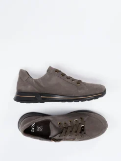 – Komfort-Sneaker aus Veloursleder in Taupe*Ara Hot