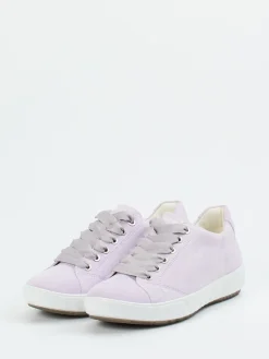 Damen Ara – Low-Top Sneaker aus Veloursleder Flieder