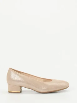 Damen Ara – Pumps aus Metallicleder in gold