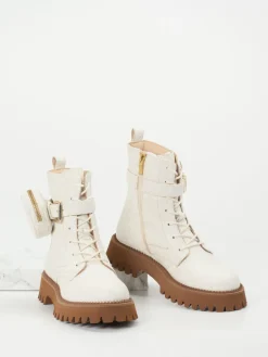 Damen Ara – Schnürboots aus geprägtem Leder in